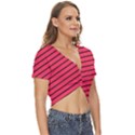 Colors,lines Twist Front Crop Top View3