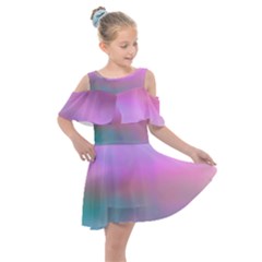 Cosmos Kids  Shoulder Cutout Chiffon Dress by nateshop