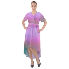 Cosmos Front Wrap High Low Dress by nateshop