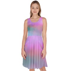 Cosmos Knee Length Skater Dress With Pockets by nateshop