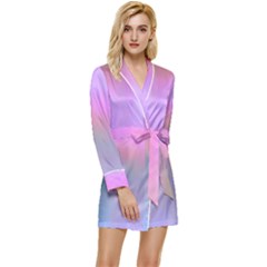 Cosmos Long Sleeve Satin Robe by nateshop