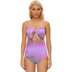 Cosmos Knot Front One-piece Swimsuit