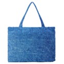 Denim Zipper Medium Tote Bag View1