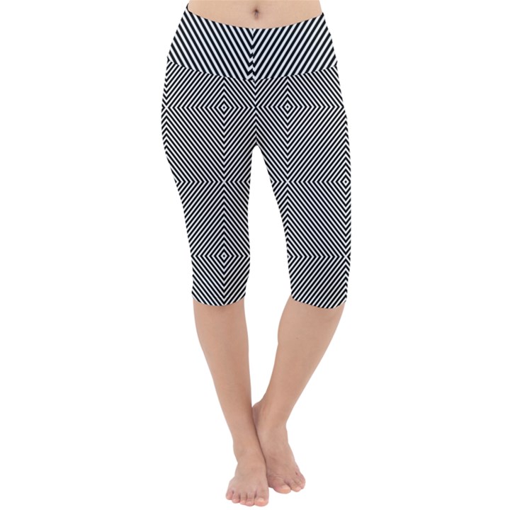 Diagonal Lightweight Velour Cropped Yoga Leggings