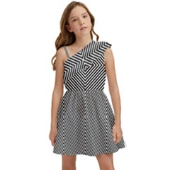 Diagonal Kids  One Shoulder Party Dress by nateshop