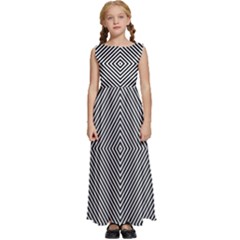 Diagonal Kids  Satin Sleeveless Maxi Dress by nateshop