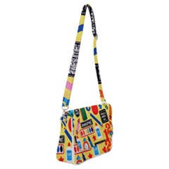 Fabric 1 Shoulder Bag With Back Zipper by nateshop