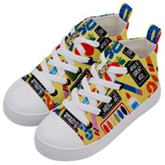 Fabric 1 Kids  Mid-top Canvas Sneakers by nateshop