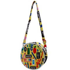 Fabric 1 Crossbody Circle Bag by nateshop