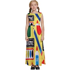 Fabric 1 Kids  Satin Sleeveless Maxi Dress by nateshop