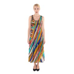 Fabric-2 Sleeveless Maxi Dress by nateshop