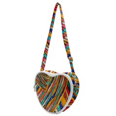 Fabric-2 Heart Shoulder Bag by nateshop