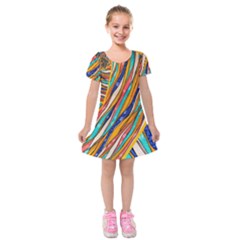 Fabric-2 Kids  Short Sleeve Velvet Dress by nateshop