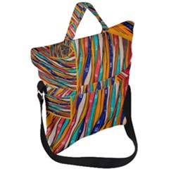 Fabric-2 Fold Over Handle Tote Bag by nateshop