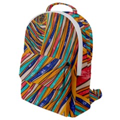 Fabric-2 Flap Pocket Backpack (small) by nateshop