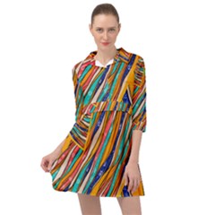 Fabric-2 Mini Skater Shirt Dress by nateshop