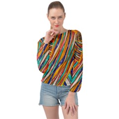 Fabric-2 Banded Bottom Chiffon Top by nateshop