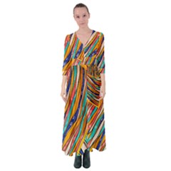 Fabric-2 Button Up Maxi Dress