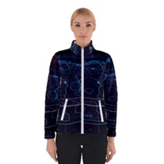 Earth Map Futuristic Globe Women s Bomber Jacket by danenraven