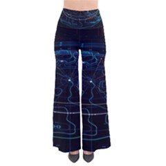 Earth Map Futuristic Globe So Vintage Palazzo Pants by danenraven