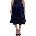 Earth Map Futuristic Globe Perfect Length Midi Skirt View1