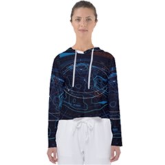 Earth Map Futuristic Globe Women s Slouchy Sweat by danenraven