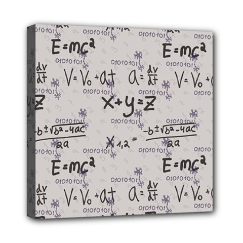 Pattern Wallpaper Math Formula Albert Einstein Mini Canvas 8  X 8  (stretched) by danenraven