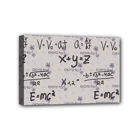 Pattern Wallpaper Math Formula Albert Einstein Mini Canvas 6  X 4  (stretched) by danenraven