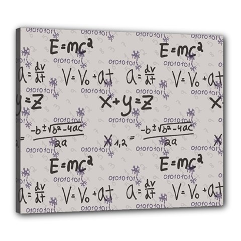 Pattern Wallpaper Math Formula Albert Einstein Canvas 24  X 20  (stretched) by danenraven