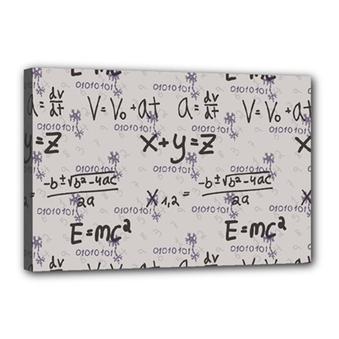 Pattern Wallpaper Math Formula Albert Einstein Canvas 18  X 12  (stretched) by danenraven