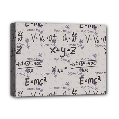 Pattern Wallpaper Math Formula Albert Einstein Deluxe Canvas 16  X 12  (stretched)  by danenraven