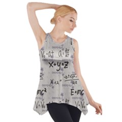 Pattern Wallpaper Math Formula Albert Einstein Side Drop Tank Tunic by danenraven