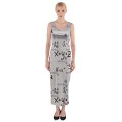 Pattern Wallpaper Math Formula Albert Einstein Fitted Maxi Dress by danenraven