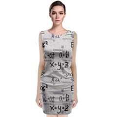 Pattern Wallpaper Math Formula Albert Einstein Sleeveless Velvet Midi Dress by danenraven