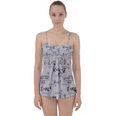 Pattern Wallpaper Math Formula Albert Einstein Babydoll Tankini Set by danenraven