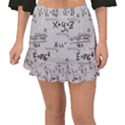 Pattern Wallpaper Math Formula Albert Einstein Fishtail Mini Chiffon Skirt View1