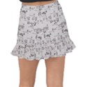 Pattern Wallpaper Math Formula Albert Einstein Fishtail Mini Chiffon Skirt View2