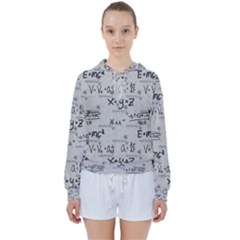 Pattern Wallpaper Math Formula Albert Einstein Women s Tie Up Sweat by danenraven