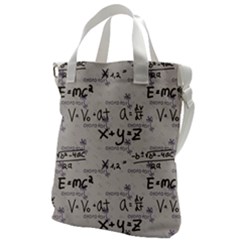 Pattern Wallpaper Math Formula Albert Einstein Canvas Messenger Bag by danenraven