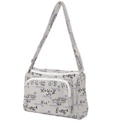 Pattern Wallpaper Math Formula Albert Einstein Front Pocket Crossbody Bag by danenraven