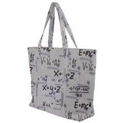 Pattern Wallpaper Math Formula Albert Einstein Zip Up Canvas Bag by danenraven