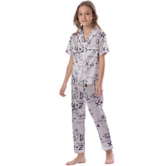 Pattern Wallpaper Math Formula Albert Einstein Kids  Satin Short Sleeve Pajamas Set by danenraven