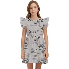 Pattern Wallpaper Math Formula Albert Einstein Kids  Winged Sleeve Dress by danenraven