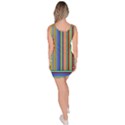 Abstract Stripe Pattern Rainbow Bodycon Dress View4