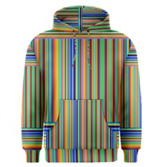 Abstract Stripe Pattern Rainbow Men s Core Hoodie by Wegoenart