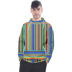 Abstract Stripe Pattern Rainbow Men s Pullover Hoodie by Wegoenart