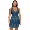 Pattern Zig Zag Colorful Zigzag Draped Bodycon Dress View1