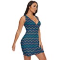 Pattern Zig Zag Colorful Zigzag Draped Bodycon Dress View3