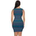 Pattern Zig Zag Colorful Zigzag Draped Bodycon Dress View4