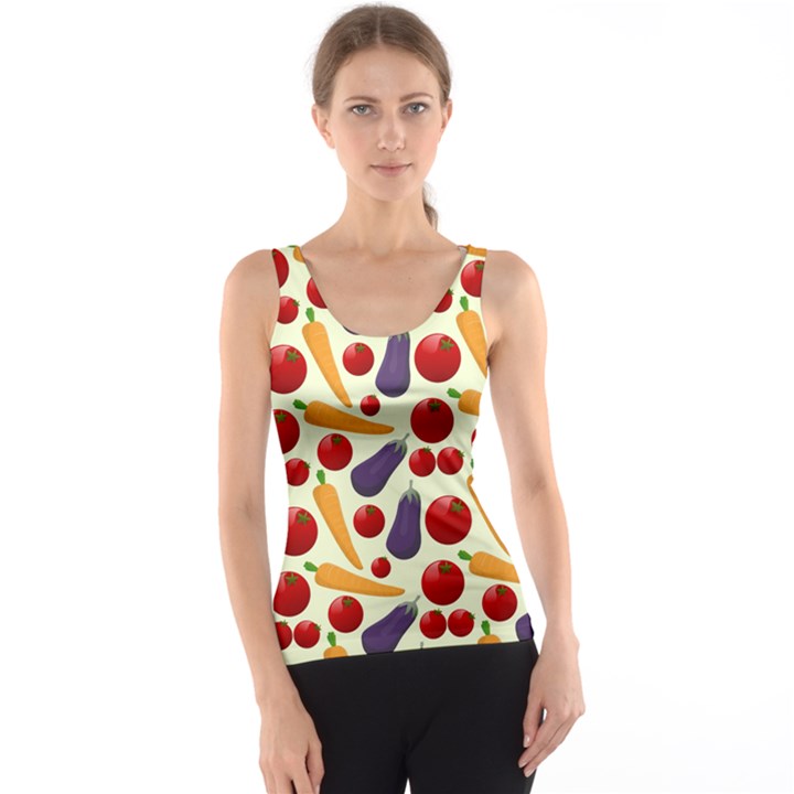 Vegetable Food Illustration Patterntexture Tank Top